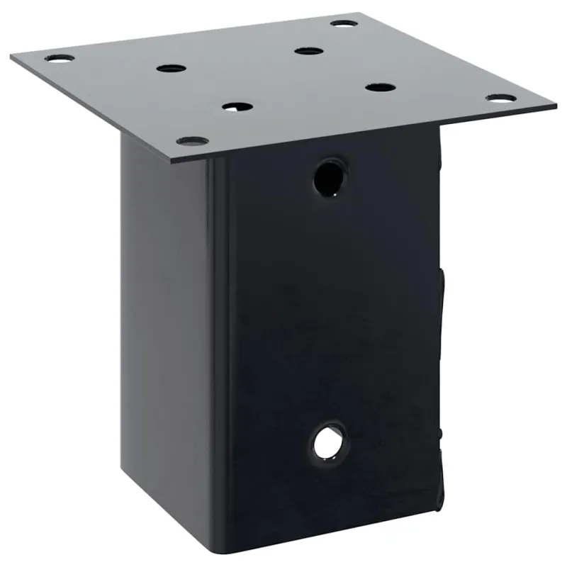 Stulpų pagrindai kvadratiniai, 4vnt., antracito sp., 81x81mm