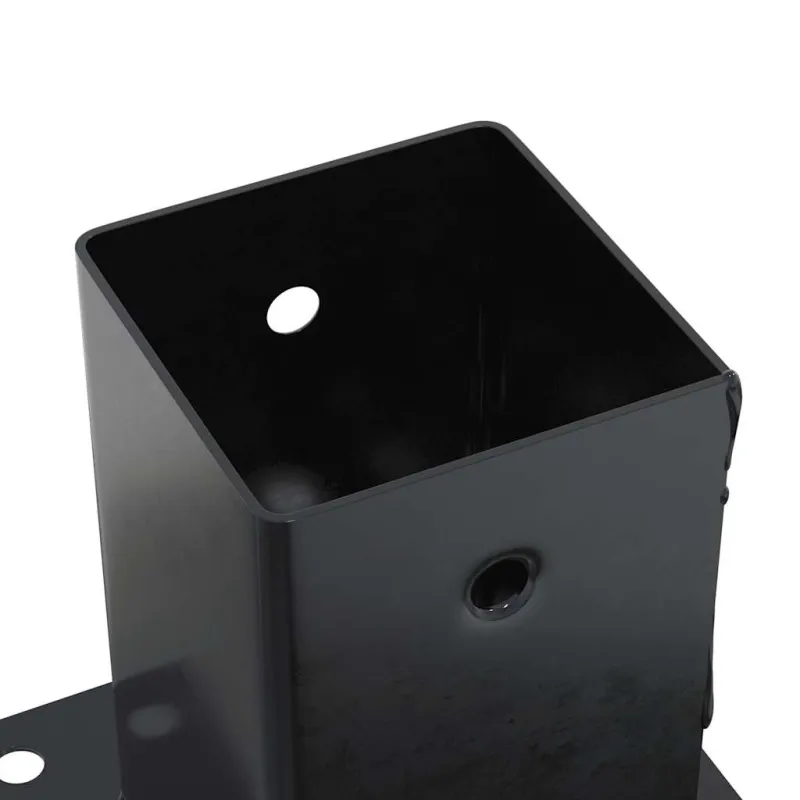 Stulpų pagrindai kvadratiniai, 4vnt., antracito sp., 81x81mm