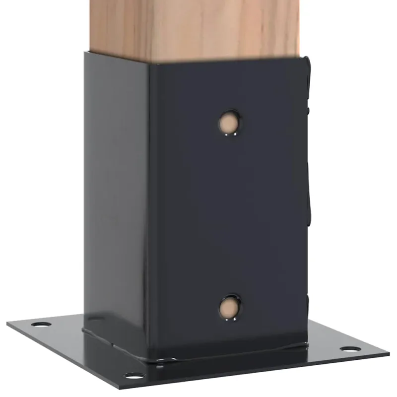 Stulpų pagrindai kvadratiniai, 12vnt., antracito sp., 81x81mm