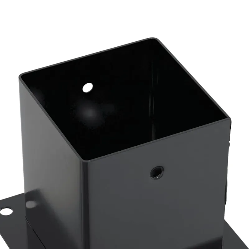 Stulpų pagrindai kvadratiniai, 4vnt., antracito sp., 101x101mm