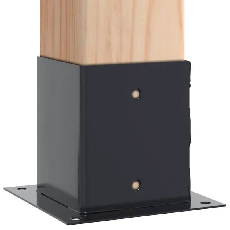 Stulpų pagrindai kvadratiniai, 12vnt., antracito sp., 121x121mm