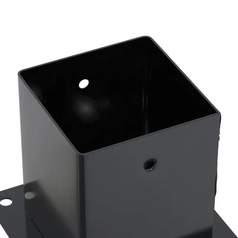 Stulpų pagrindai kvadratiniai, 12vnt., antracito sp., 121x121mm
