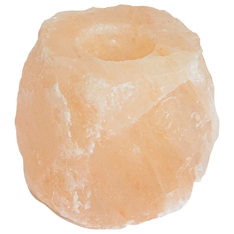 Druskos akmens tealight laikikliai Rožinė Druskos akmuo