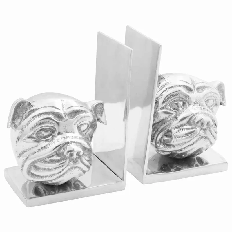 Knygų atramos 2 pcs Sidabro 8 x 12 x 16,5 cm Aliuminis