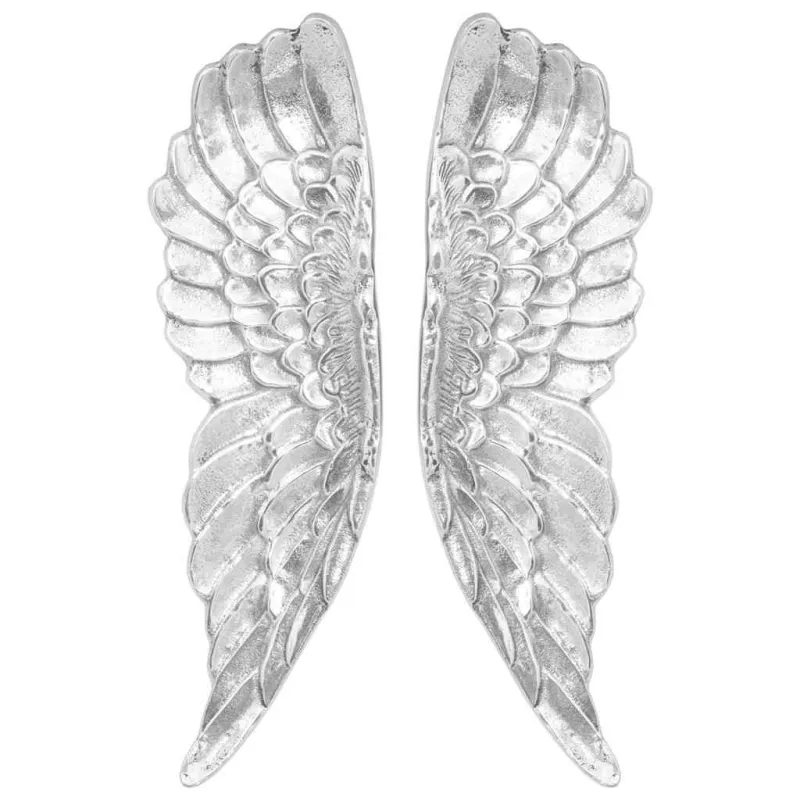 Sparnų skulptūra 2 pcs Sidabro 31 x 5 x 91 cm Aliuminis
