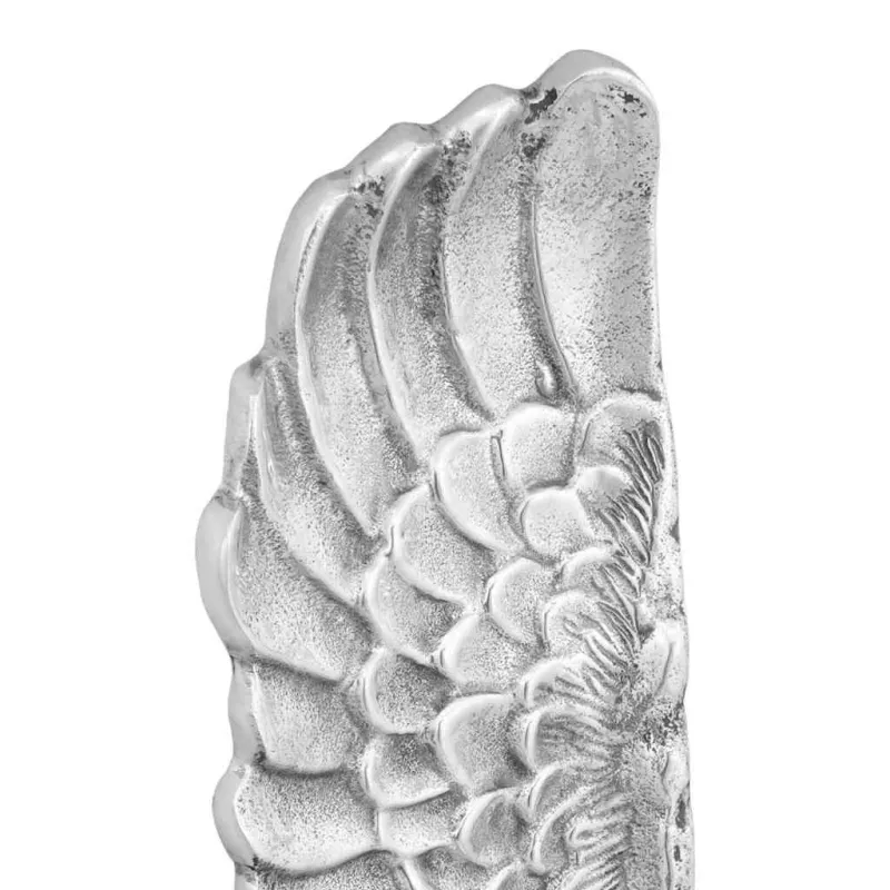 Sparnų skulptūra 2 pcs Sidabro 31 x 5 x 91 cm Aliuminis