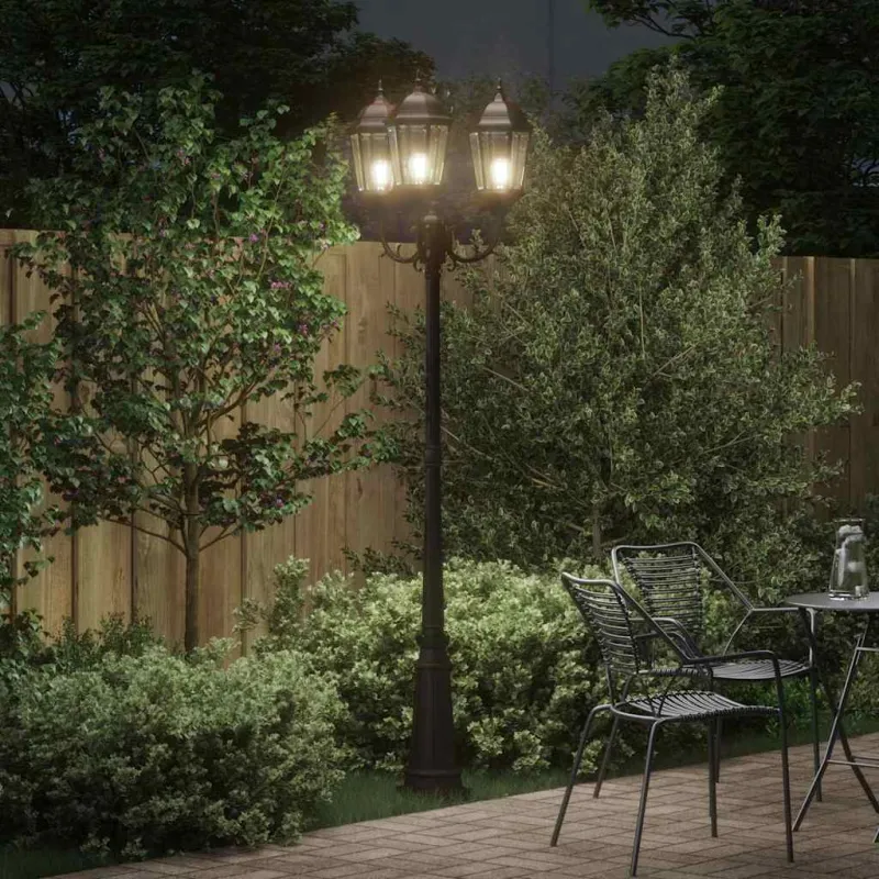 Sodo šviesa Bronzinė 61 x 53 x 235 cm Aliuminis ir stiklas