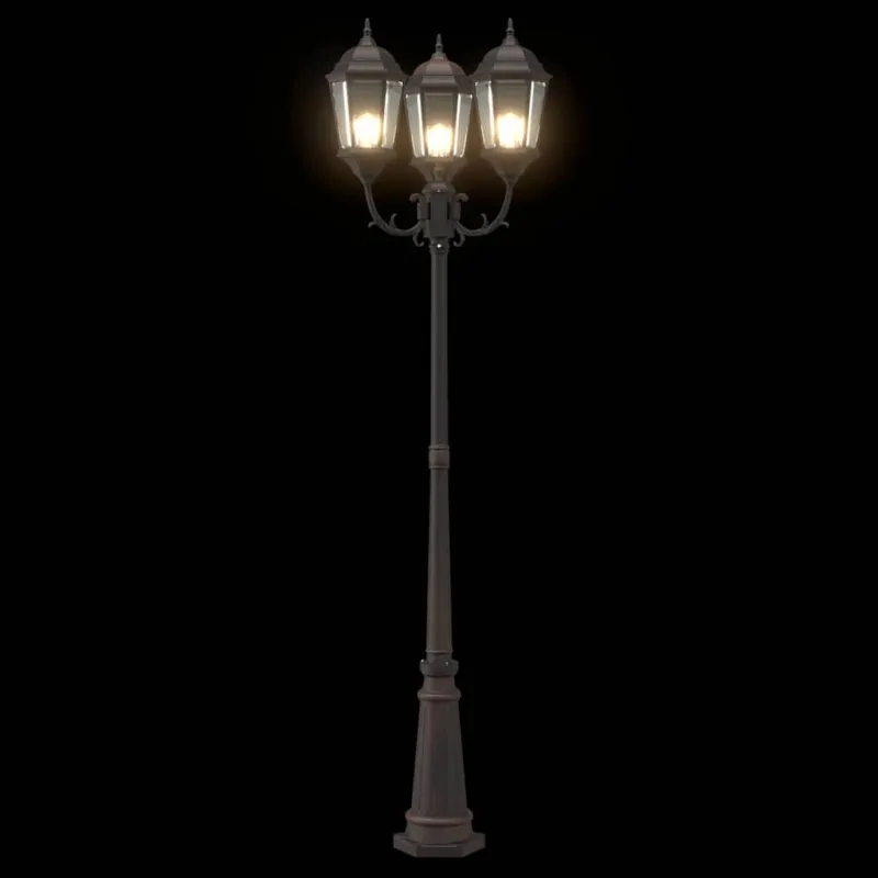 Sodo šviesa Bronzinė 61 x 53 x 235 cm Aliuminis ir stiklas