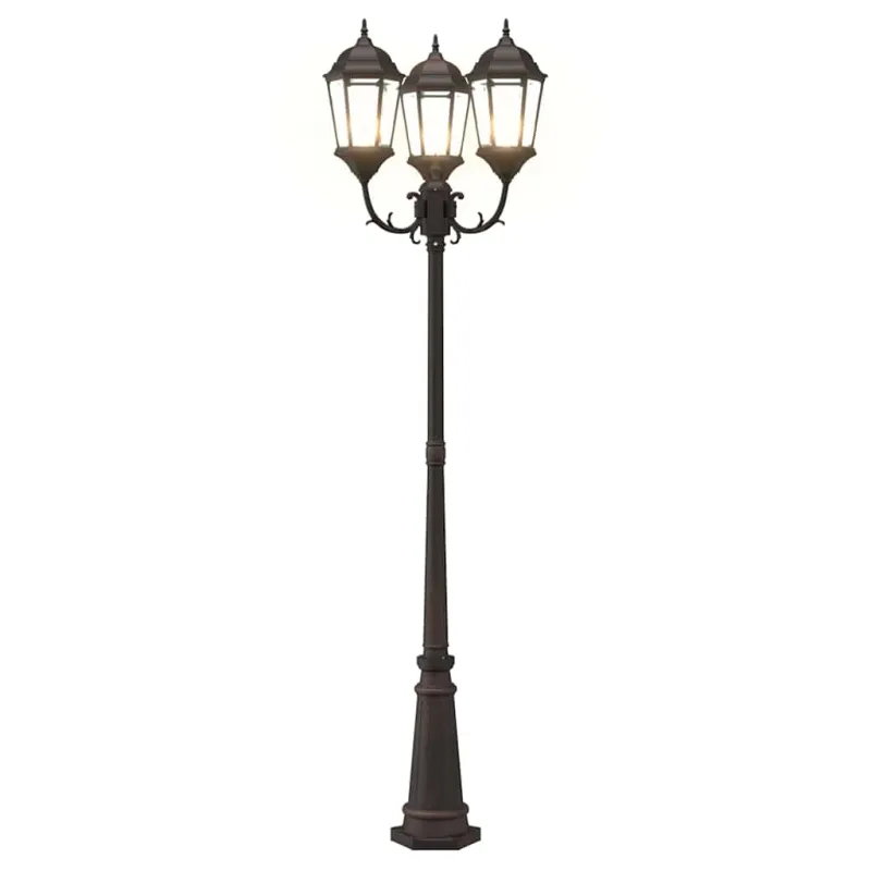 Sodo šviesa Bronzinė 61 x 53 x 235 cm Aliuminis ir stiklas