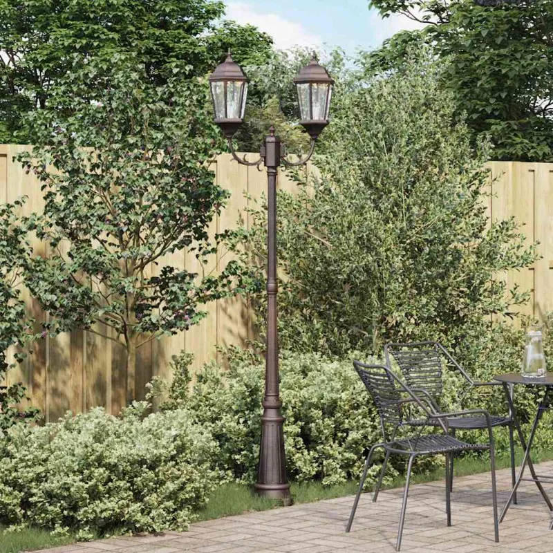 Sodo šviesa Bronzinė 68 x 20 x 235 cm Aliuminis ir stiklas