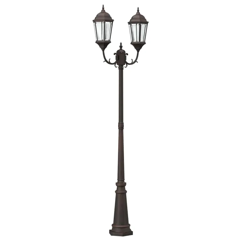 Sodo šviesa Bronzinė 68 x 20 x 235 cm Aliuminis ir stiklas