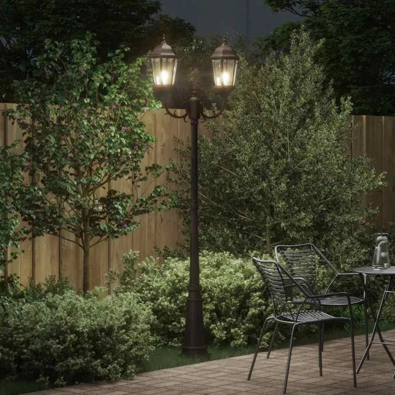 Sodo šviesa Bronzinė 68 x 20 x 235 cm Aliuminis ir stiklas