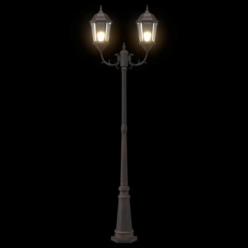 Sodo šviesa Bronzinė 68 x 20 x 235 cm Aliuminis ir stiklas