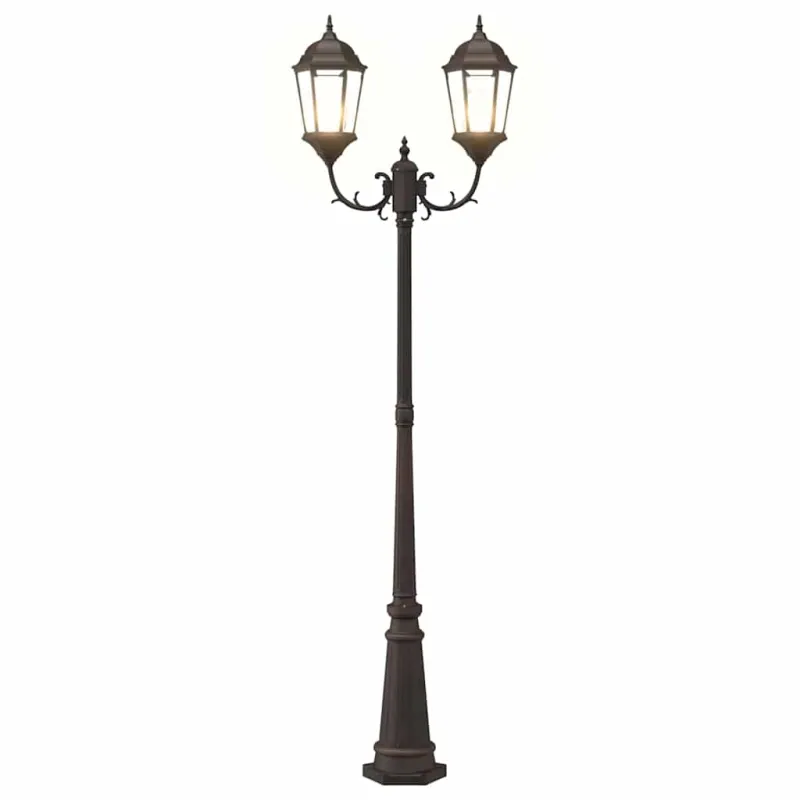Sodo šviesa Bronzinė 68 x 20 x 235 cm Aliuminis ir stiklas
