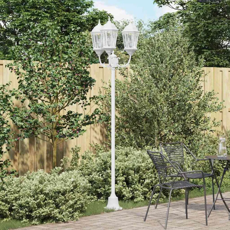 Sodo šviesa Balta 57 x 49 x 241 cm Aliuminis ir stiklas