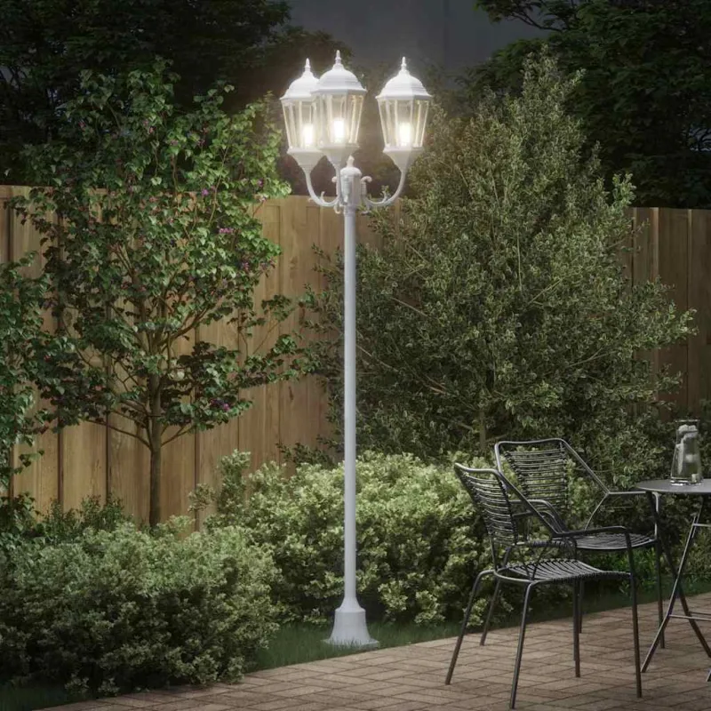 Sodo šviesa Balta 57 x 49 x 241 cm Aliuminis ir stiklas