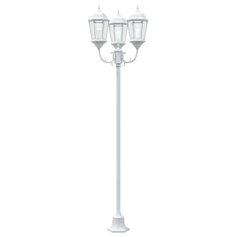 Sodo šviesa Balta 57 x 49 x 241 cm Aliuminis ir stiklas