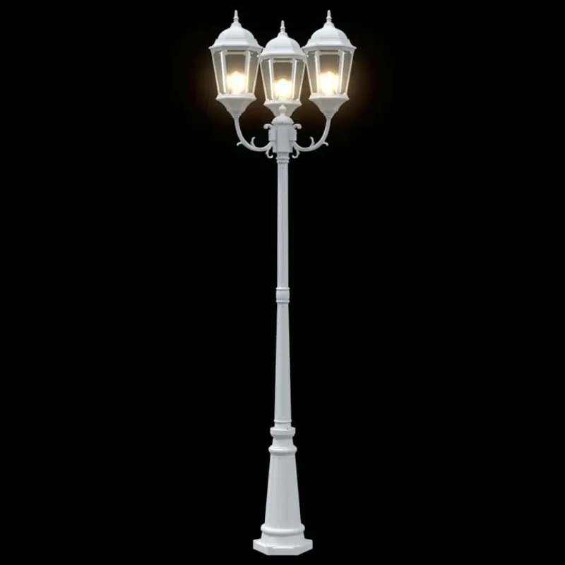Sodo šviesa Balta 57 x 49 x 241 cm Aliuminis ir stiklas