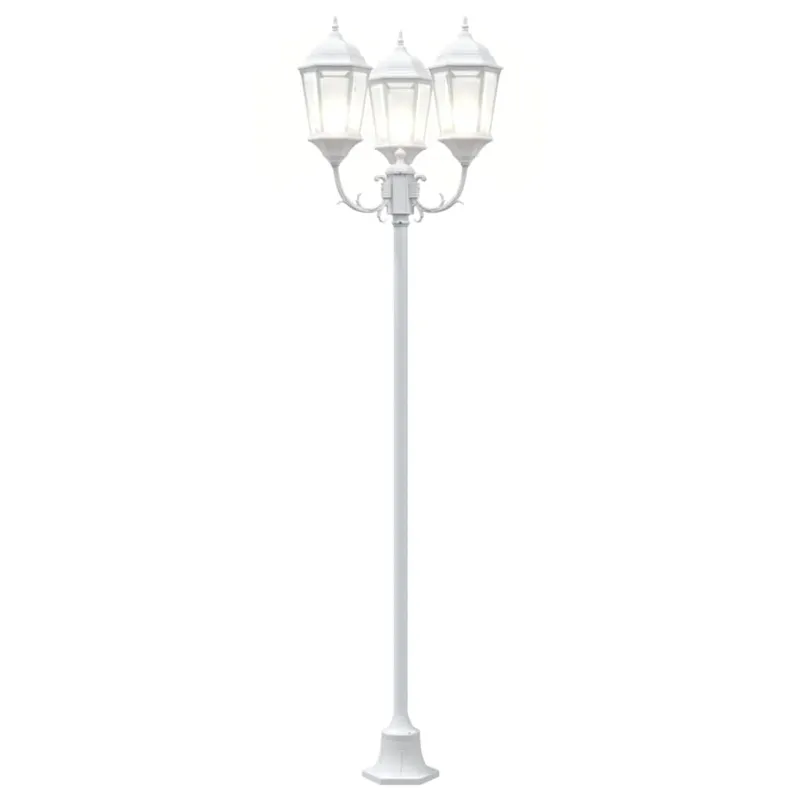 Sodo šviesa Balta 57 x 49 x 241 cm Aliuminis ir stiklas