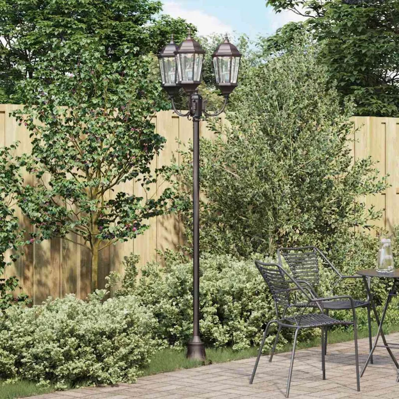 Sodo šviesa Bronzinė 57 x 49 x 241 cm Aliuminis ir stiklas