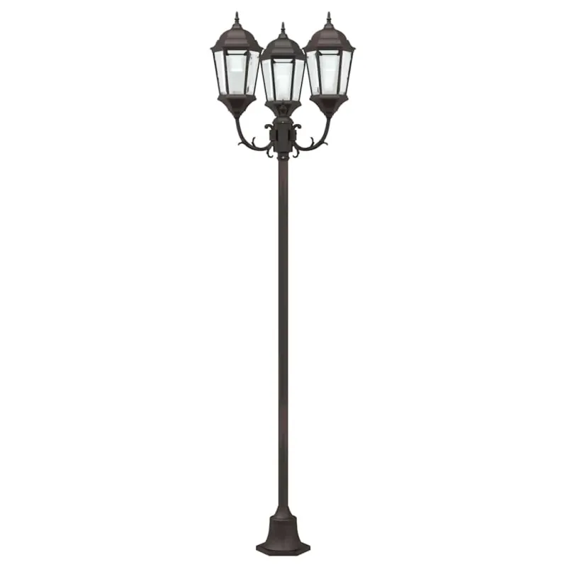 Sodo šviesa Bronzinė 57 x 49 x 241 cm Aliuminis ir stiklas