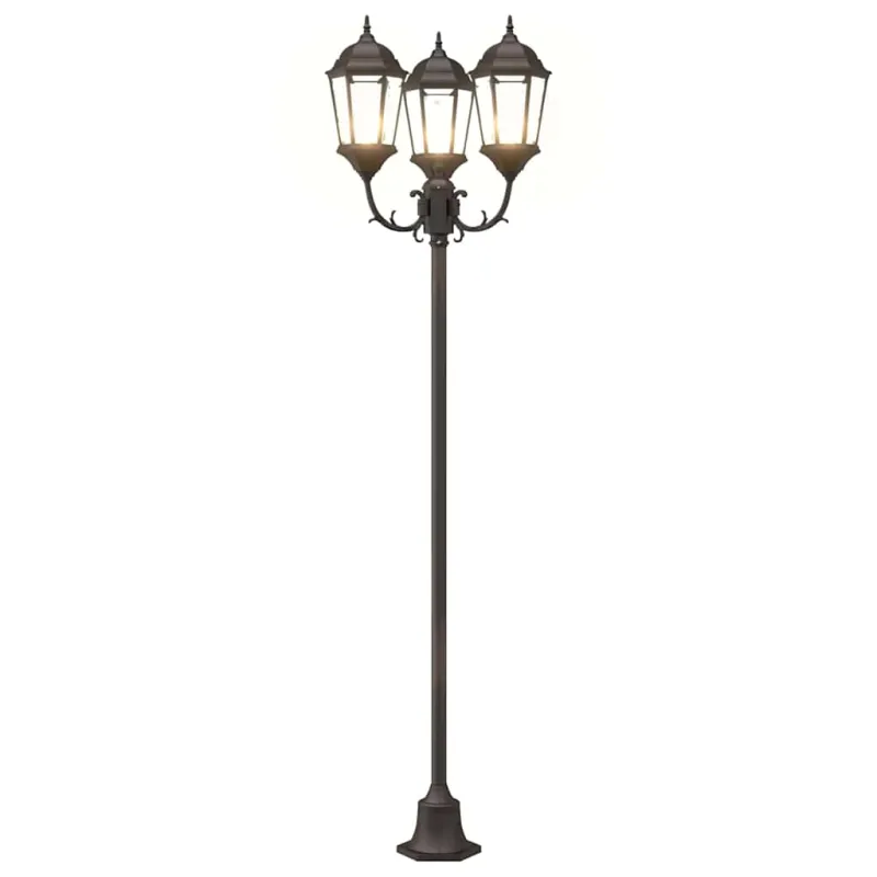 Sodo šviesa Bronzinė 57 x 49 x 241 cm Aliuminis ir stiklas