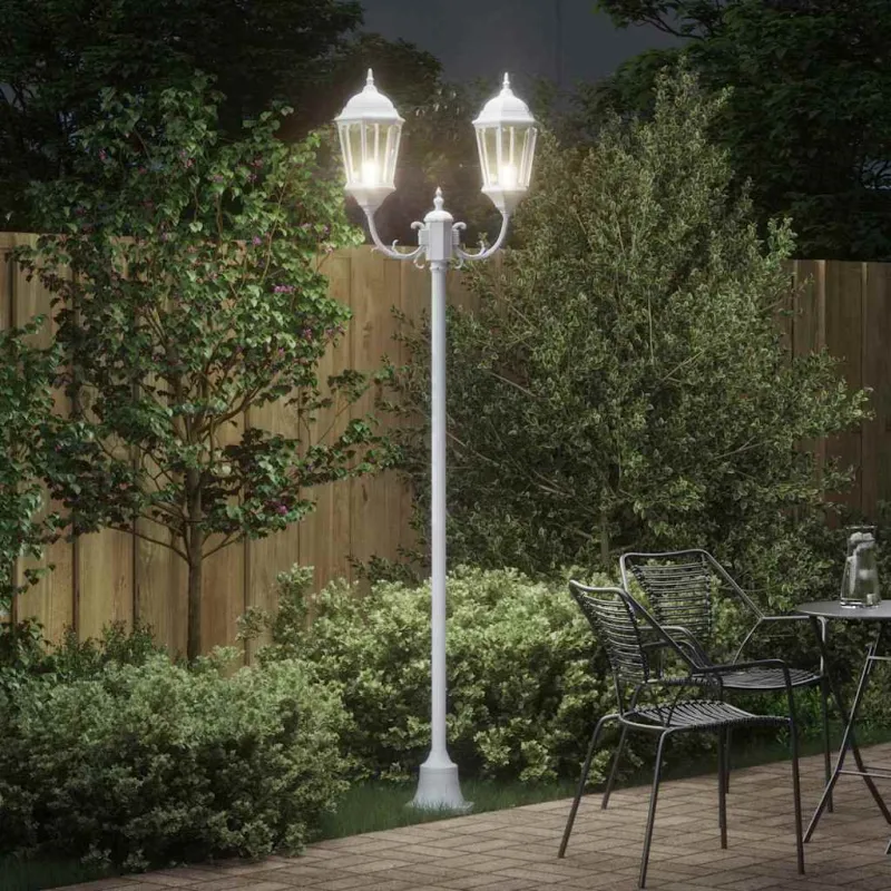 Sodo šviesa Balta 68 x 20 x 235 cm Aliuminis ir stiklas