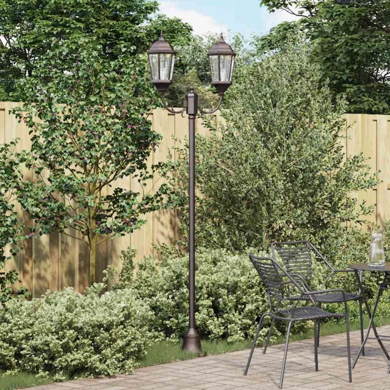 Sodo šviesa Bronzinė 68 x 20 x 235 cm Aliuminis ir stiklas