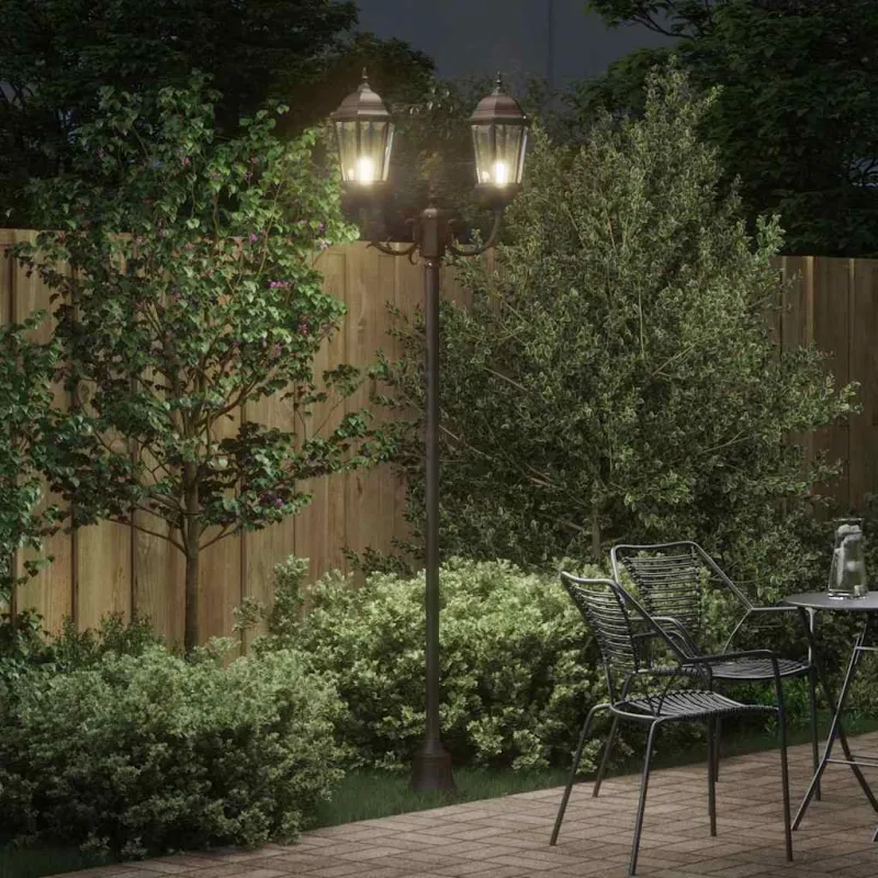 Sodo šviesa Bronzinė 68 x 20 x 235 cm Aliuminis ir stiklas