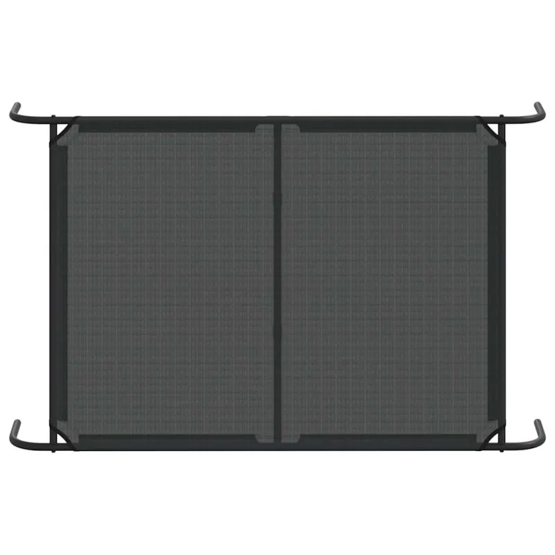 paaukštinta lova šuniui juoda 130x80x20 cm tekstilės ir plieno