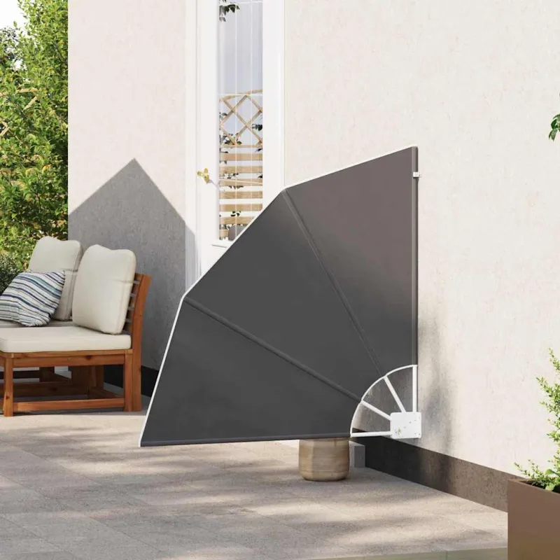 Balkono privatumo ekranas 115 x 115 cm Poliesteris Juoda
