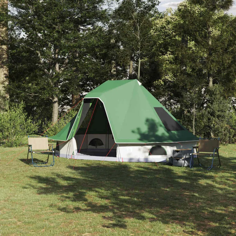 Tipi palapinė su stogu Žalia 466 x 310 x 240 cm tafta