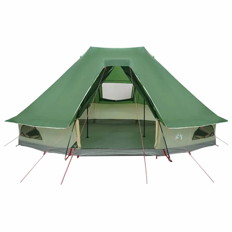 Tipi palapinė su stogu Žalia 466 x 310 x 240 cm tafta