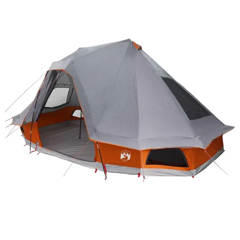 Tipi palapinė Pilka ir oranžinė 466 x 310 x 240 cm tafta