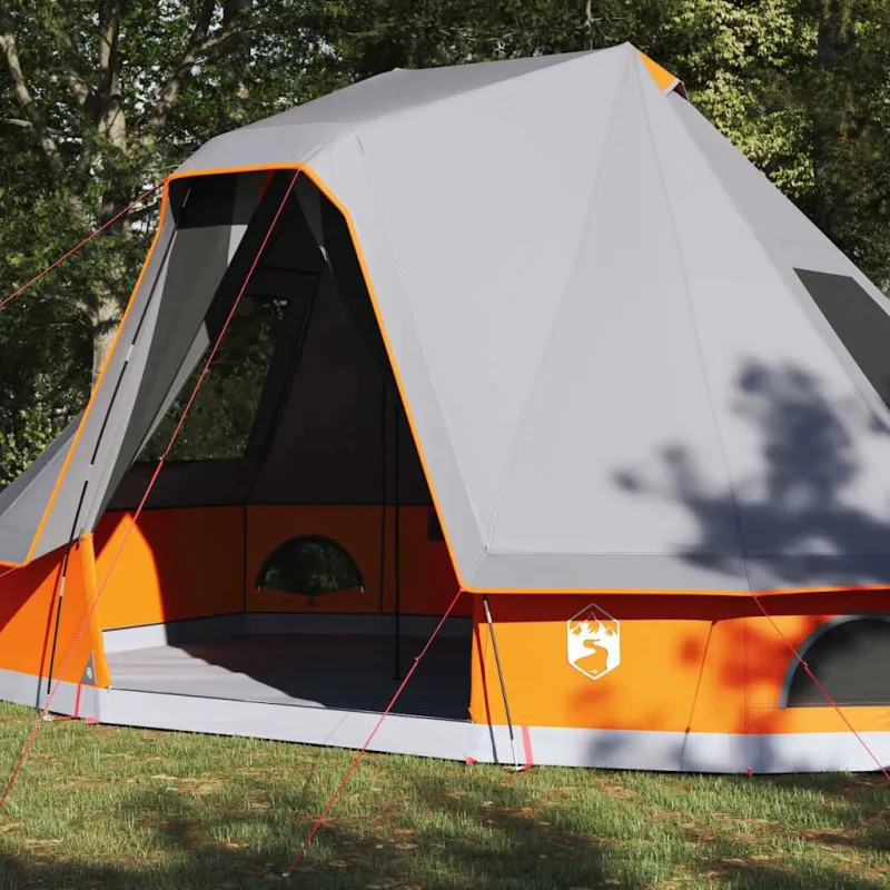 Tipi palapinė Pilka ir oranžinė 466 x 310 x 240 cm tafta