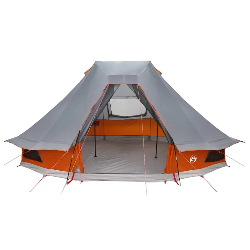 Tipi palapinė Pilka ir oranžinė 466 x 310 x 240 cm tafta