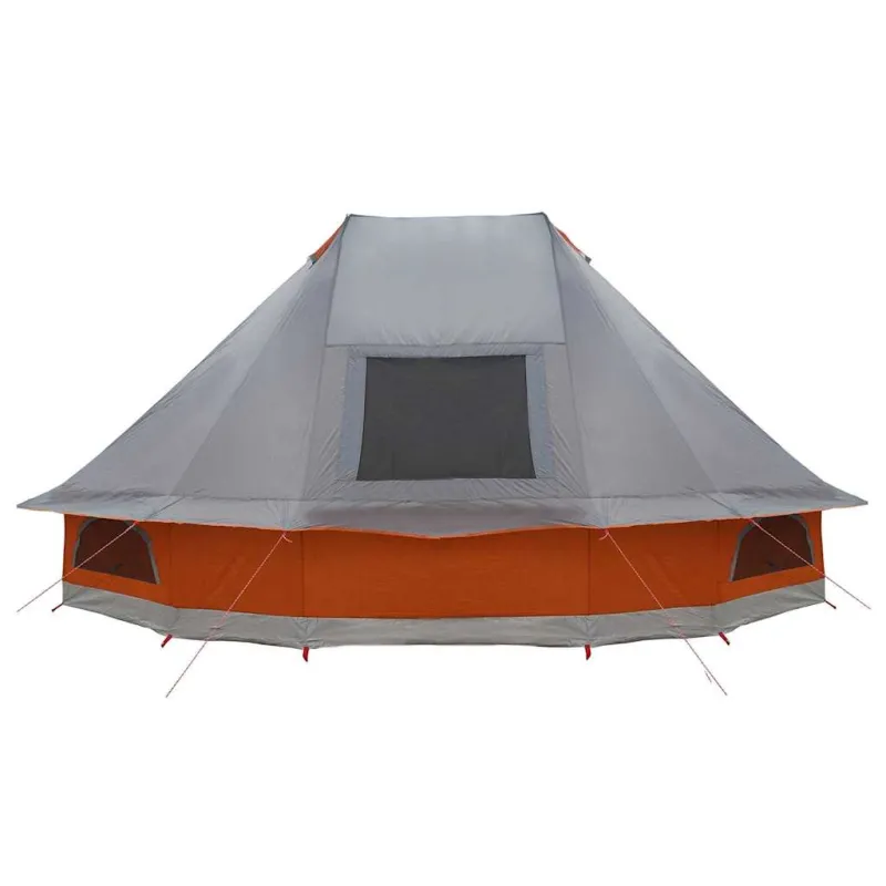 Tipi palapinė Pilka ir oranžinė 466 x 310 x 240 cm tafta
