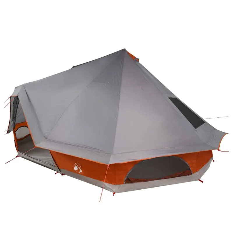 Tipi palapinė Pilka ir oranžinė 680 x 430 x 270 cm tafta