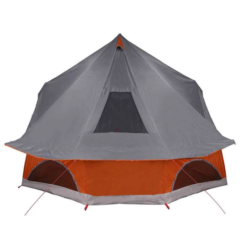 Tipi palapinė Pilka ir oranžinė 680 x 430 x 270 cm tafta