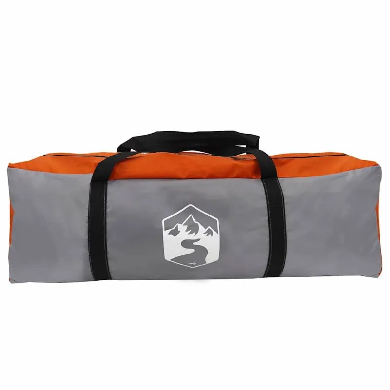 Tipi palapinė Pilka ir oranžinė 680 x 430 x 270 cm tafta