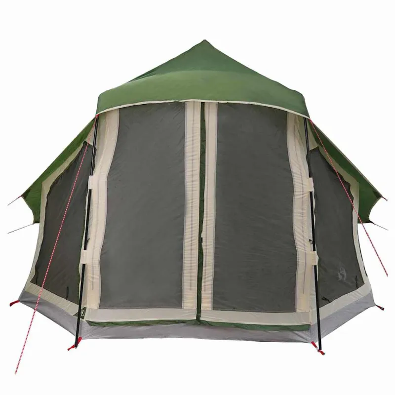 Tipi palapinė su stogu Žalia 404 x 370 x 270 cm tafta