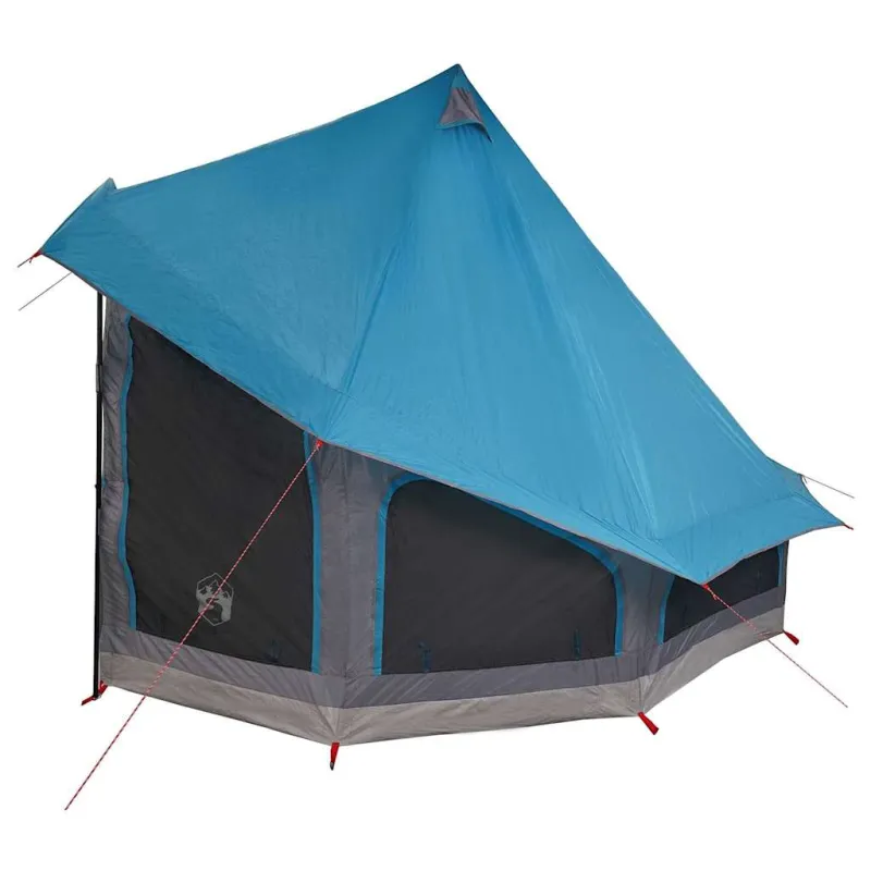 Tipi palapinė su stogu Mėlyna 404 x 370 x 270 cm tafta