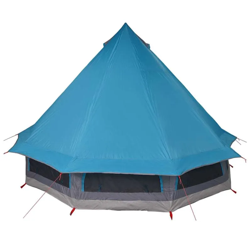 Tipi palapinė su stogu Mėlyna 404 x 370 x 270 cm tafta