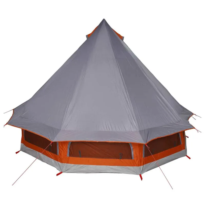 Tipi palapinė Pilka ir oranžinė 404 x 370 x 270 cm tafta