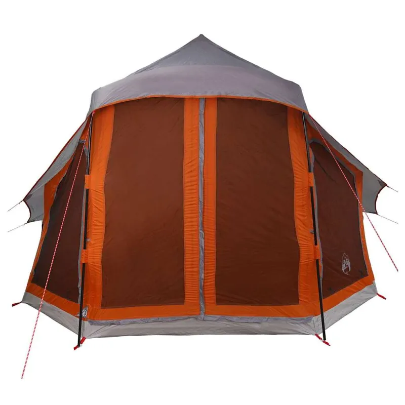 Tipi palapinė Pilka ir oranžinė 404 x 370 x 270 cm tafta