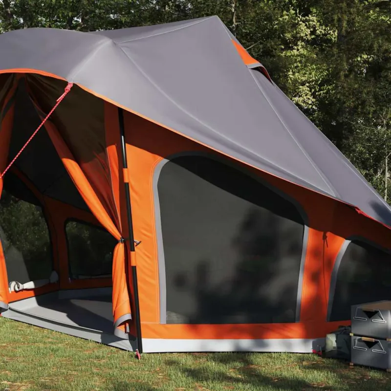 Tipi palapinė Pilka ir oranžinė 508 x 470 x 300 cm tafta