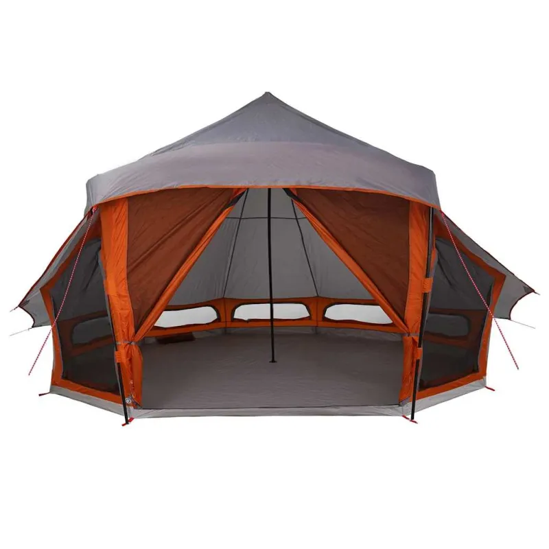 Tipi palapinė Pilka ir oranžinė 508 x 470 x 300 cm tafta
