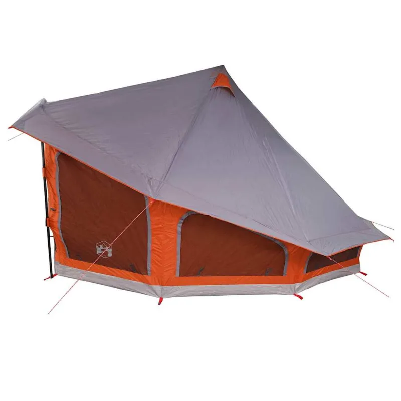 Tipi palapinė Pilka ir oranžinė 508 x 470 x 300 cm tafta
