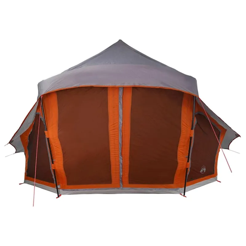 Tipi palapinė Pilka ir oranžinė 508 x 470 x 300 cm tafta