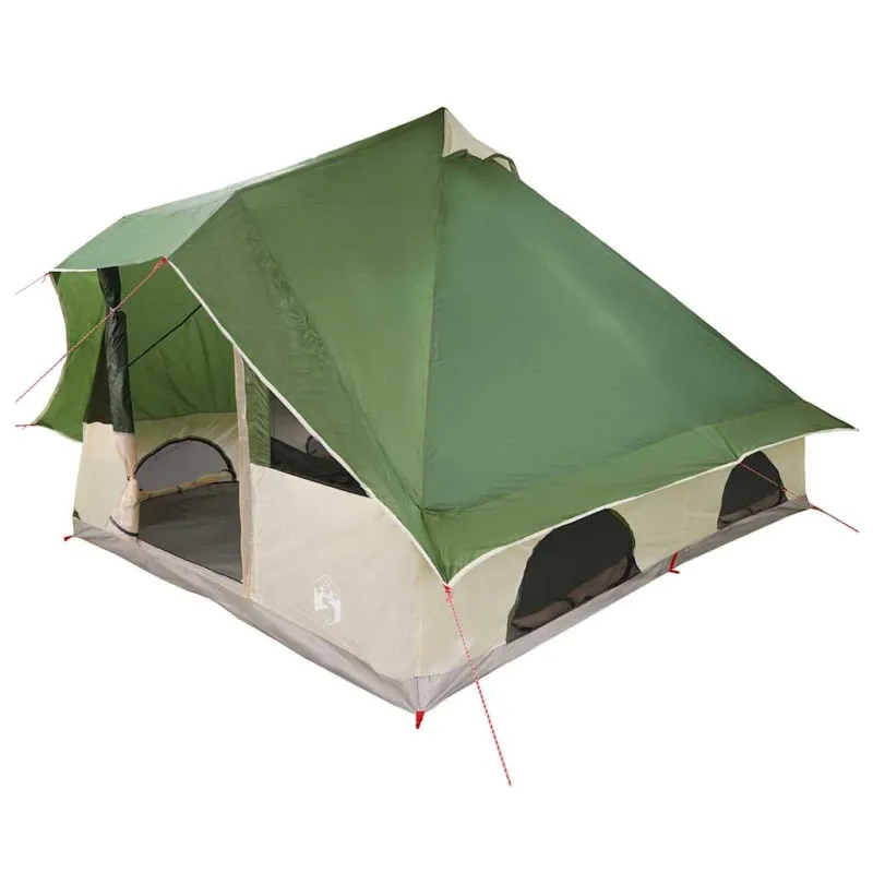 Tipi palapinė su stogu Žalia 358 x 296 x 258 cm tafta